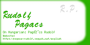 rudolf pagacs business card